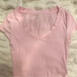 Aeropostale seriously soft ribbed v-neck baby tee